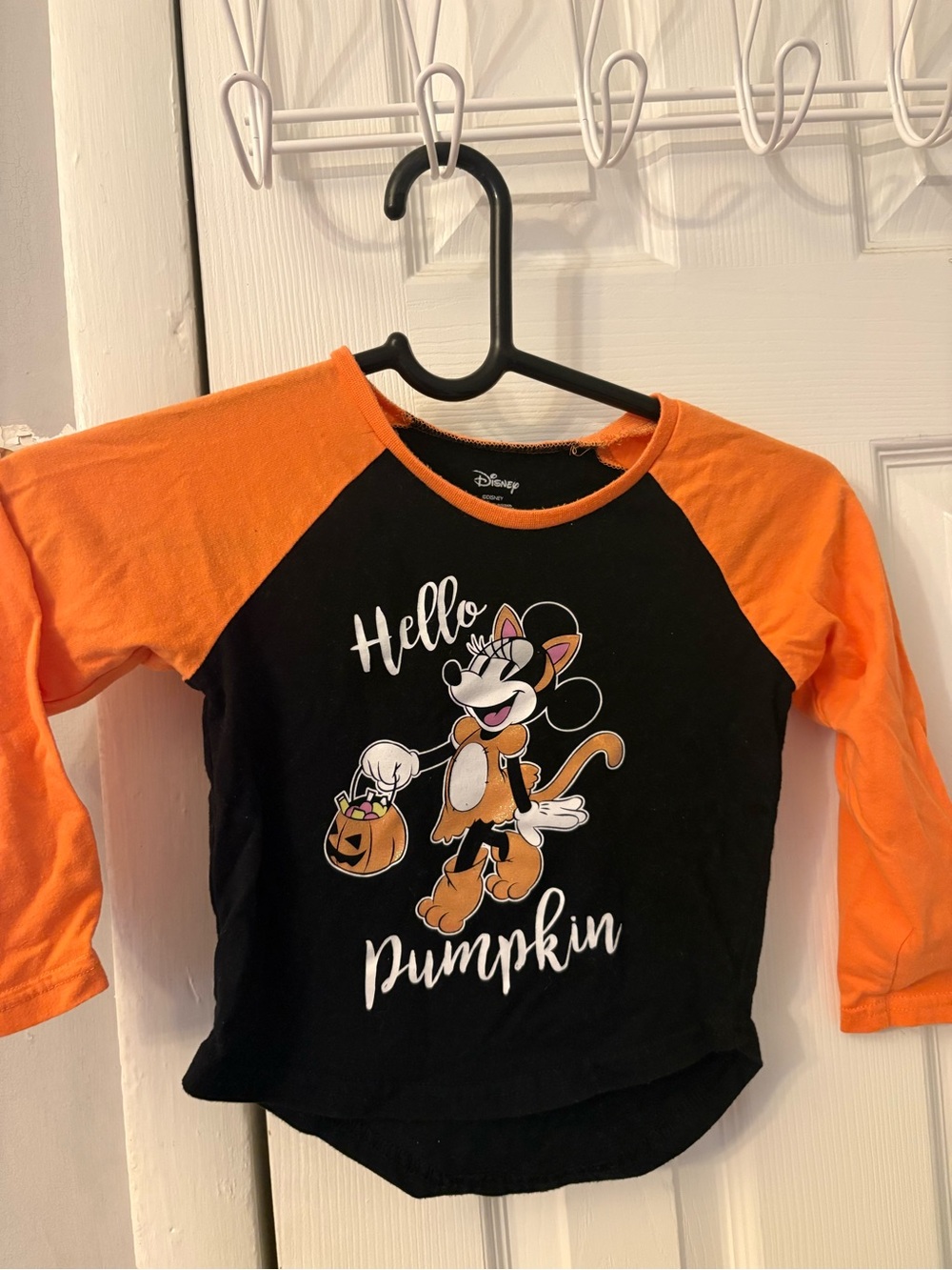 Disney Black Top with Orange Trim